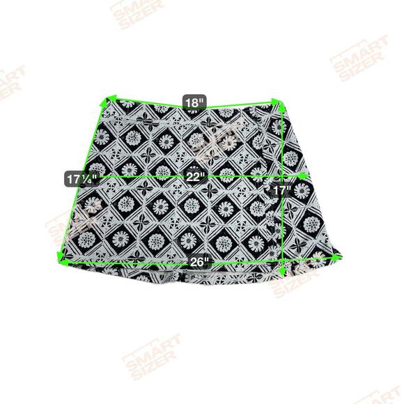 Ripskirt Hawaii Adjustable Wrap Skirt Black Botanical Print Size XL Length 2 - Picture 4 of 10